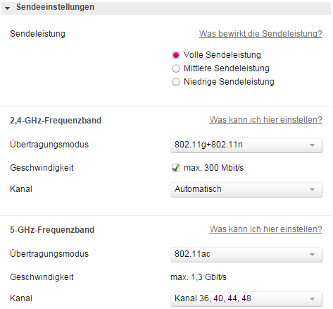 W724V, WLAN